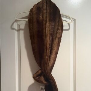 INC International Concepts Brown Faux Fur Scarf